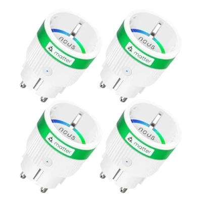 Image de NOUS Prise Connectée Matter avec Suivi de Consommation Électrique, 16A 3840W, Compatible Alexa, Google Home, Tuya, Apple Homekit, SmartThings, Télécommande via App, WiFi 2.4 GHz