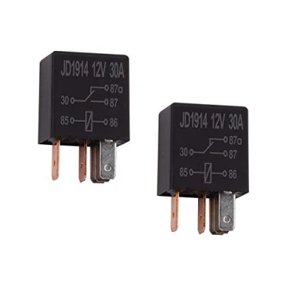 Image de Ehdis 2 Pièces Relais12V 30A 5 Broches, SPDT Multi Purpose Relay Heavy Duty Relais Standard Pin 12VDC, Voiture