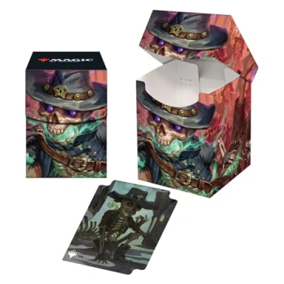 Image de Ultra Pro Outlaws of Thunder Junction 100+ Deck Box® Ft. Tinybones for Magic: The Gathering, TCG accessoire de jeu à collectionner, support cartes protection