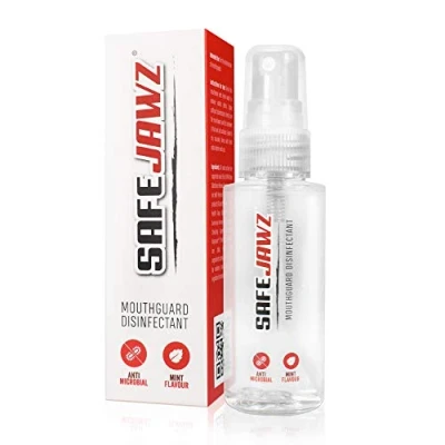 Image de SAFEJAWZ Spray désinfectant pour protège Dents Nettoyant Anti microbien à saveur de Menthe. 50 ML