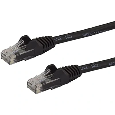 Image de STARTECH Câble réseau Cat6 Gigabit UTP Sans crochet 10 m Cordon Ethernet RJ45 anti accroc patch Mâle / Noir