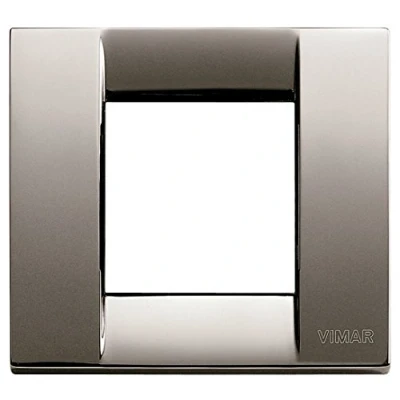 Image de Vimar Serie Idea Plaque Classica 1 2 Module Metal Chrome Noir