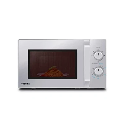 Image de Four à micro ondes Toshiba MW2 MG20PF(SL) avec grill croustillant et fonction de cuisson combinée, 5 niveaux puissance, puissance gril 1000 W, argent