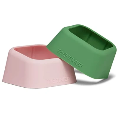 Image de TIME TIMER Coque pour Mod l&#039;apprentissage en Classe, l&#039;outil d&#039;étude à la Maison, l&#039;horloge de Bureau des étudiants et Les réunions avec Fonctionnement Silencieux (Lot 2), Rose Vert