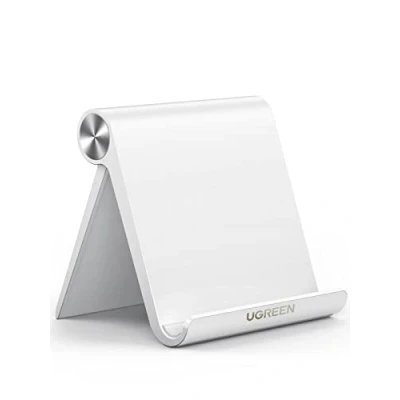 Image de UGREEN Support Tablette Réglable Bureau Pose Téléphone Portable Pliable Compatible avec iPad Pro Air Mini Galaxy Tab A9 S9 A8 iPhone 16 Plus Max 15 14 S24 Ultra S23 S22 (Blanc)