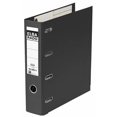 Image de Elba 100551851 Double Classeur à levier 2x A5 Spine Width 7.5 cm Changeable Etiquette Noir