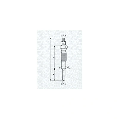 Image de MAGNETI MARELLI 062900063304 Bougie de préchauffage 11V 10A M10X1,25 SUZUKI: Grand Vitara 1 SUV, I FORD: Ranger Mk2