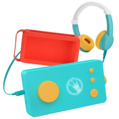 Image de Lunii Ma Fabrique à Histoires Modèle 3 avec Casque Octave et Coque Odile Orange Conteuse pour Enfants de 8 Ans Livre Audio 24 interactives Inclus Nouveau