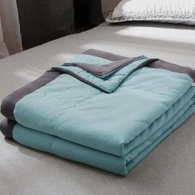 Image de KYKHT Couette toutes saisons 200 x 220 cm Mélange de coton Douce et agréablement chaude Lavable en machine