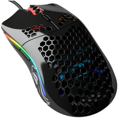 Image de Glorious Gaming Model O Souris de jeu filaire 67 g, design super léger en nid d’abeille, RGB, Capteur Pixart 3360, Switches Omron, Ambidextre Noir brillant