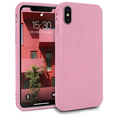 Image de MyGadget Coque pour iPhone XS Max Case TPU Souple Cover Protection Extra Fine &amp; Légère Étui Coloré Anti Choc et Rayures Mauve Rose