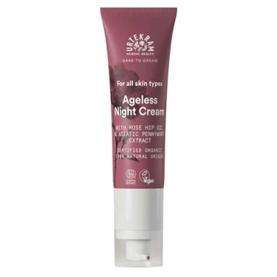 Image de Urtekram Crème de nuit anti âge à la rose sauvage douce Avec huile cynorrhodon et vitamine C Hydratant l&#039;acide hyaluronique Gamme Dare to Dream Naturel, bio végétalien 50 ml