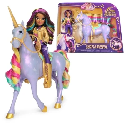 Image de Unicorn Academy L&#039;Ecole des Licornes Licorne à Fonctions Wildstar 28 Cm + Poupée Sophia 24 Avec Sons &amp; Lumières Jouets Inspirés De La Série Jouet Enfant 4 Ans et