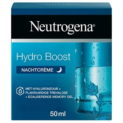 Image de Neutrogena Hydro Boost crème de nuit, pour le visage, hydratante, tous types peau, sans huile, 50 ml
