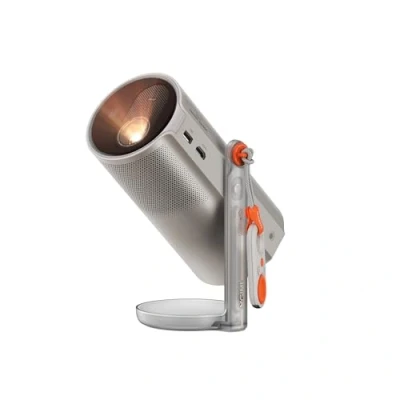 Image de XGIMI Mogo 4 Laser Vidéoprojecteur Portable avec filtres, 550 lumens ISO, support intégré à 360, batterie intégrée, 2,5 heures de lecture, Google TV Netflix sous licence, 2 x 6 W Harman Kardon