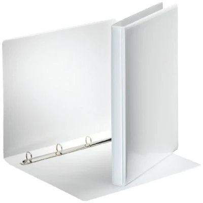 Image de Esselte Essentials 49700 Classeur à anneaux personnalisable A4 Capacité de 140 feuilles Carton recouvert polypropylène 4 Blanc