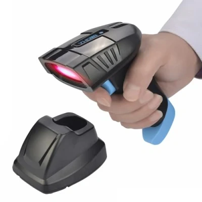 Image de Lecteur de Codes Barres avec Station d&#039;accueil, sans Fil, IP54, Batterie Puissante, Mode Stockage, Programmation Préfixes et Suffixes, Touches Fonction, HDWR HD6100