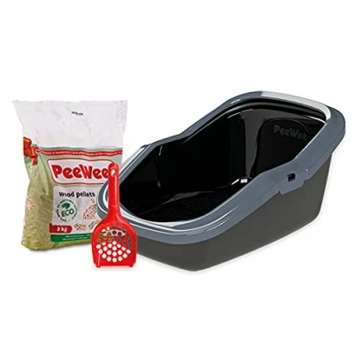 Image de PeeWee EcoMinor Bac à Litière Kit de départ Noir/Anthracite