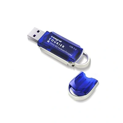 Image de Clé USB Integral 8go Courier 197 256 Bits 3.0 Mémoire Flash Drive cryptée Certifiée FIPS 197, protection des attaques de mot passe force brute &amp; rapidité transfert Super