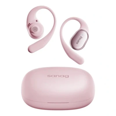 Image de SANAG C16S Casque Bluetooth Sport, Écouteurs 5.3, 500mAh 56Hrs Ecouteur sans Fil avec 3D HiFi Stéréo,IPX4, Connexion Multipoint Adaptés au Travail, aux Jeux d&#039;exercice Pink