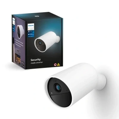 Image de Philips Hue Secure, Caméra HD 1080P sans Fil, utilisation intérieure ou extérieure, contrôle avec une seule application, Blanc