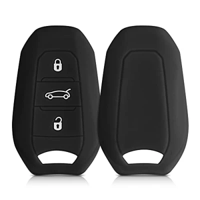 Image de kwmobile Accessoire clé de Voiture Compatible avec Opel Smartkey (Keyless Go Uniquement) 3 Bouton Coque en Silicone Souple pour Clef Noir