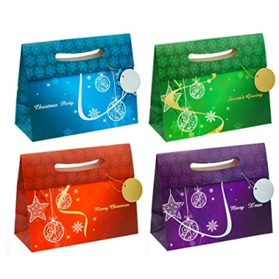 Image de TSI Sac cadeau pour Noël Élégant, lot de 12, taille : grand shopper (26 x 32 13,5 cm), N d&#039;art. 86417