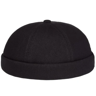 Image de Enter the Complex® Casquette Docker pour homme et femme, 100 % coton, taille réglable avec fermeture Velcro, Noir , unique