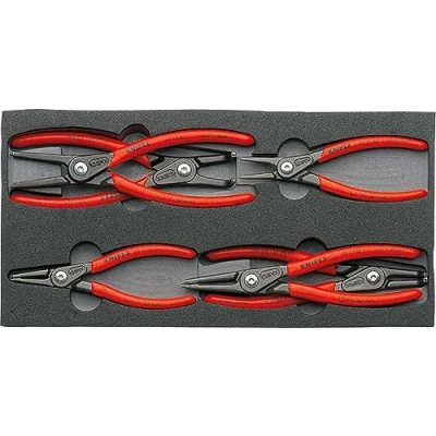 Image de Knipex Jeu de pinces précision pour circlips sur plateaux en mousse 00 20 01 V02