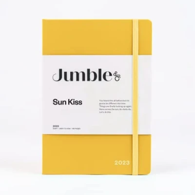 Image de Jumble &amp; Co Convo Agenda semainier 2023 à spirale Jaune soleil Format A5