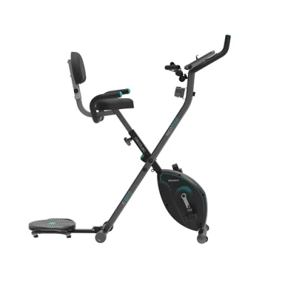 Image de Cecotec Vélo d&#039;appartement Pliant avec Dossier Volant 3 Kg X Bike 3000 Neo Pro, Écran LCD, Résistance Magnétique Variable, Selle et Poignées Confort, Support Tablette Roues