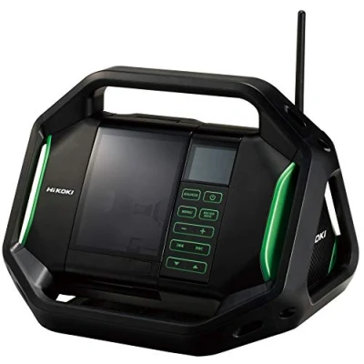 Image de HiKOKI Baustellenradio UR18DSAL (18V, FM, AUX, USB, IPX4 Schutz, BIS zu 19 Stunden Akkulaufzeit mit 5.0 Ah Akku)