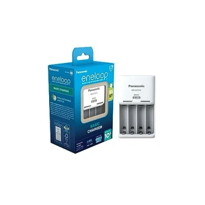 Image de eneloop Basic chargeur, pour 2 ou 4 piles rechargeables AA/AAA, 10h de temps charge, 6 fonctions sécurité
