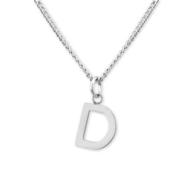 Image de GD GOOD.designs EST. 2015 Chaîne avec lettres argent Collier pour femmes toléré par la peau (pendentif A Z) I de en (D)