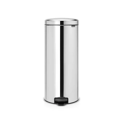 Image de Brabantia Poubelle à Pédale NewIcon avec Seau Intérieur en Métal 30L Inox Brillant