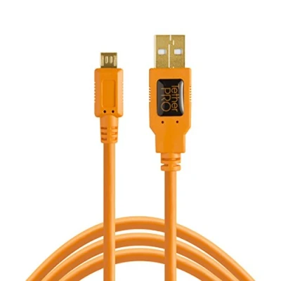 Image de Tether Tools TetherPro USB 2.0 A Male to Micro B 5 pin orange