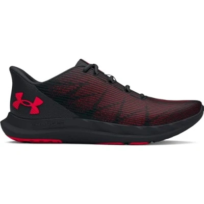 Image de Under Armour UA Charged Speed Swift Baskets pour hommes, chaussures de sport respirantes, noir/noir/noir