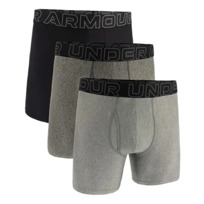 Image de Under Armour Men&#039;s Performance Tech 6&quot; 3 Pack Solid Boxer Briefs
