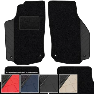 Image de Tapis de Voiture en Moquette 4 pièces Sol antidérapant pour Automobile Un Design Accrocheur Adapte pour: Opel Corsa F Depuis 2019 Noir