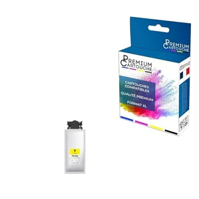 Image de PREMIUM Cartouche Compatible pour EPSON T01D4/T01C4 C13T01D400/C13T01C400 Jaune x 1 WF C529R, C529RDTW, C529RDW, C579R, C579RD2TWF, C579RDTWF, C579RDWF,