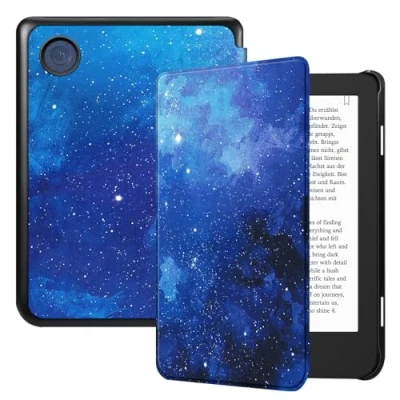 Image de FINTIE Étui Compatible avec 6 Kobo Clara Colour/BW 2024 et 2E 2022 Housse Fine Légère Coque Fermeture Magnétique, Ciel Étoilé