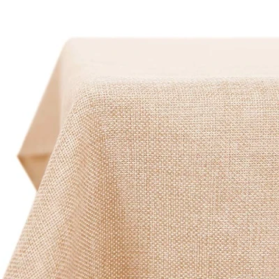 Image de Deconovo Nappe Rectangulaire Jaune Clair 140x240cm en Tissu Moderne Effet Lin