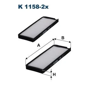 Image de FILTRON K 1158 2x Filtre d&#039;habitacle à particules 281 102 20 CHEVROLET: Rezzo, DAEWOO: Rezzo