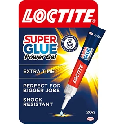 Image de Loctite super glue Power Gel 20 g, adhésif tout usage pour réparations, colle transparente forte différents matériaux, des réparations précises, 1 x g (l&#039;emballage peut