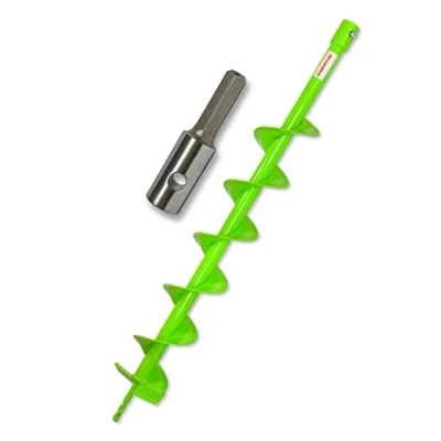 Image de WERHE Profi Drill Bit pour le forage de la terre 100 mm Pile Well Precise Tip Spiral eco Colour with Hex Adapter
