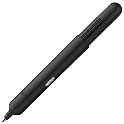 Image de Lamy Stylo à bille pico black de poche innovant en un clic taille réelle corps métal et largeur trait M avec recharge compacte 22 noir