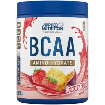 Image de Applied Nutrition Amino Hydrate BCAA en Poudre, Complément d&#039;Acides Aminés à Chaîne Ramifiée, Poudre Essentiels, Boisson Énergétique (450g, Fruit Burst)