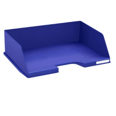 Image de Exacompta Réf. 112104D Lot de 4 corbeilles à courrier COMBO MAXI l&#039;italienne dimensions 25,5 x 36,5 10,3 cm pour documents au format A4 + couleur bleu nuit
