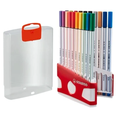 Image de Feutre pinceau STABILO Pen 68 brush étui colorparade x 20 feutres coloris assortis