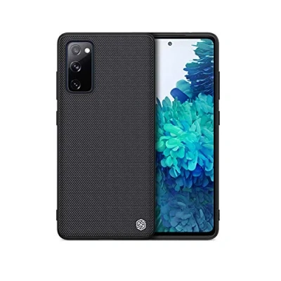 Image de Nillkin Coque Compatible Samsung Galaxy S20 FE Design Texturé 3D Protection Hybride Dos en Polycarbonate + Contour Silicone renforcé Antichoc Anti Traces Noir